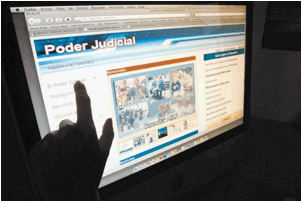 La p&#x00E1;gina web del Poder Judicial cuenta con algunas funciones que facilitan las gestiones de los usuarios. C. Borb&#x00F3;n.