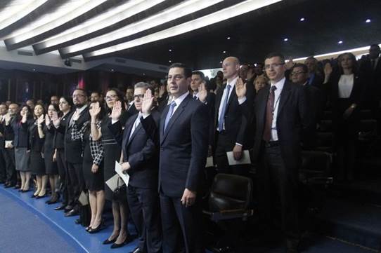 224 fiscales fueron juramentados este sbado. Foto: Gesline Anrango