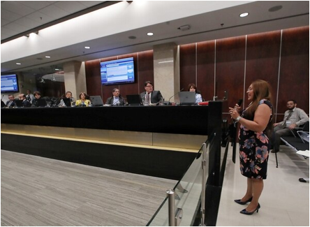 Descripcin: Adriana Oroc, presidenta de la Asociacin Costarricense de la Judicatura, pidi a los magistrados mantener el acuerdo de marzo del 2019, pero la gestin no fue acogida. Foto: John Durn