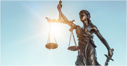 Descripcin: Vemos la estatua de la justicia