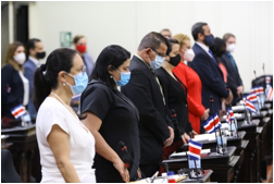 Descripcin: En la imagen, Nielsen Prez, Paola Vega y Luis Ramn Carranza. Foto: Asamblea Legislativa para LN