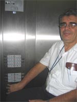Sr. Eladio Artavia Alvarez, ascensorista.
